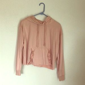 🍪Slightly cropped baby pink hoodie! Buy1get1!